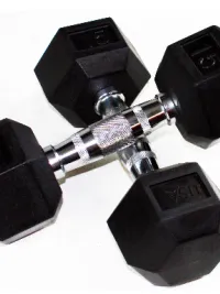 USA Troy HDR Rubber Hex Dumbbells (3-100lbs)
